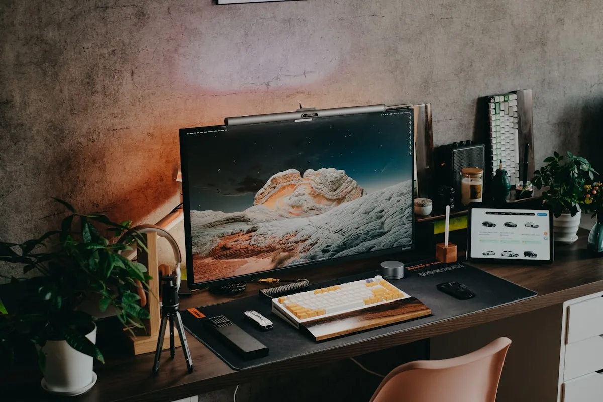 Capa editorial (Unsplash) do artigo monitor portatil com bateria vale a pena