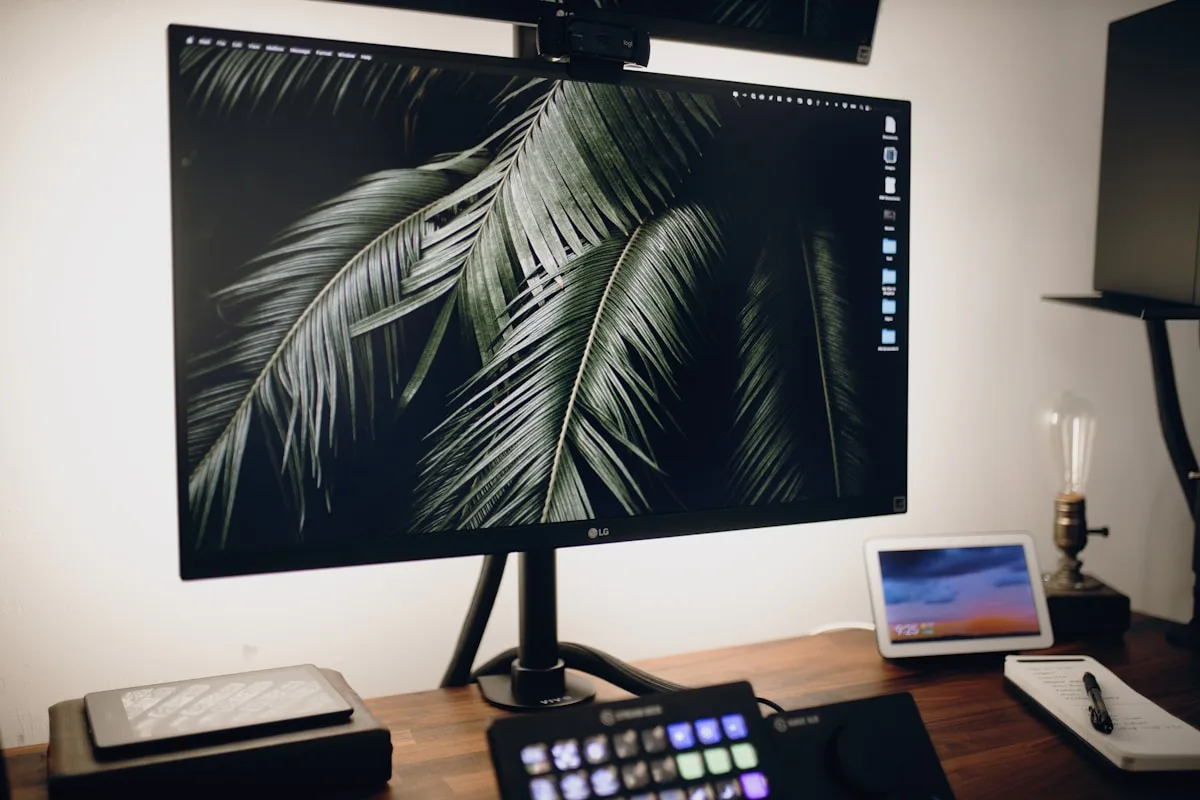 Capa editorial (Unsplash) do artigo monitor portatil precisa de fonte