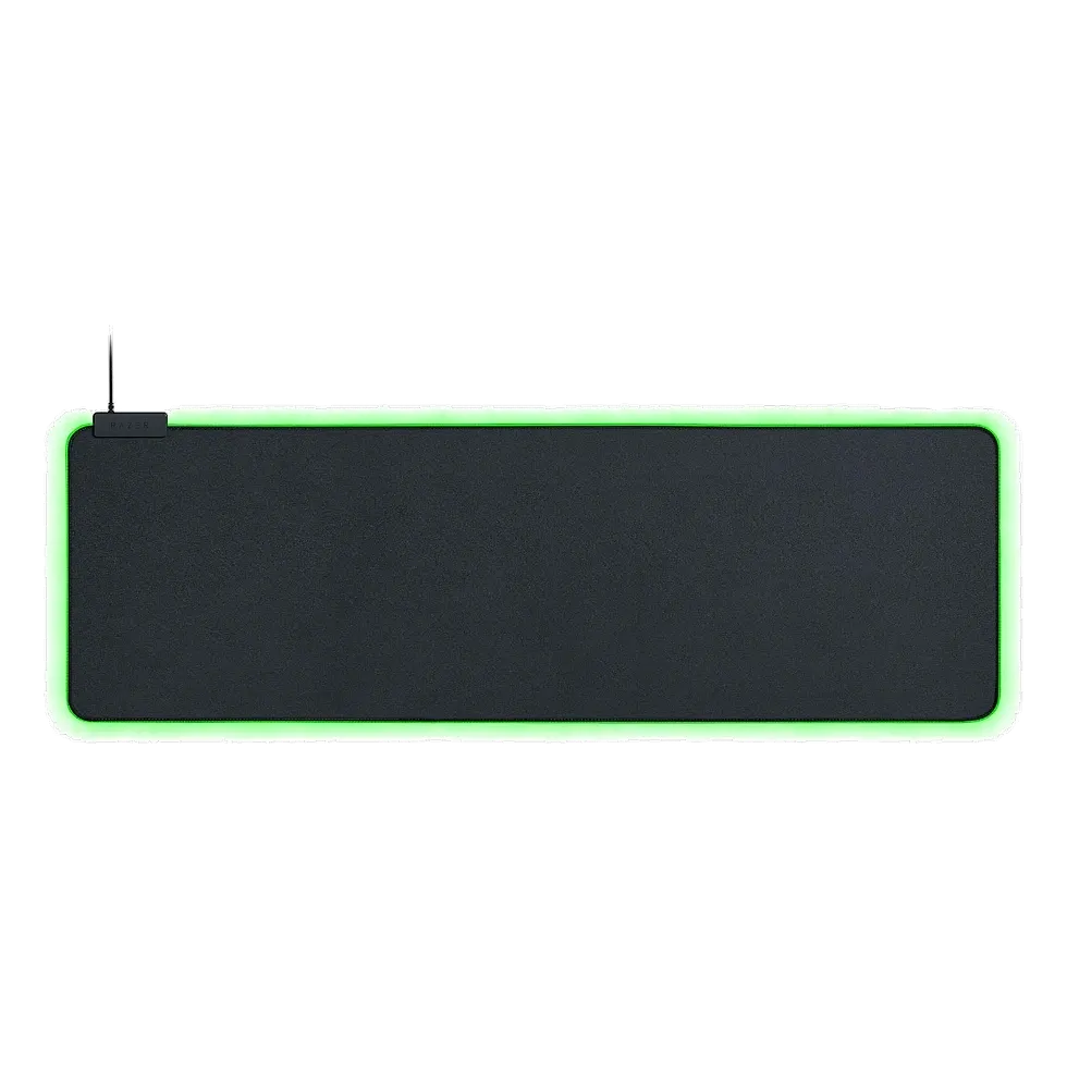 Razer Goliathus Chroma Extended mousepad gamer RGB preto 920x294mm com borda iluminada Chroma