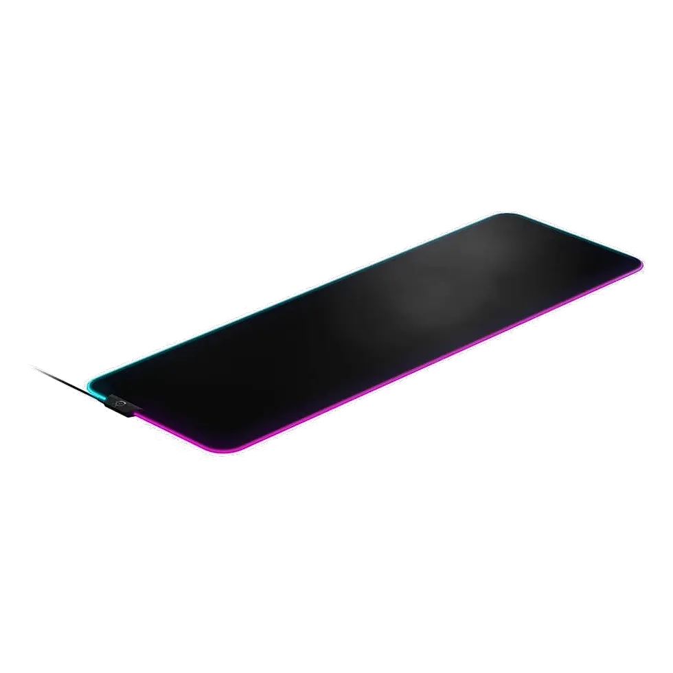 SteelSeries QcK Prism Cloth XL mousepad gamer extended 900x300mm com 2 zonas de iluminação RGB
