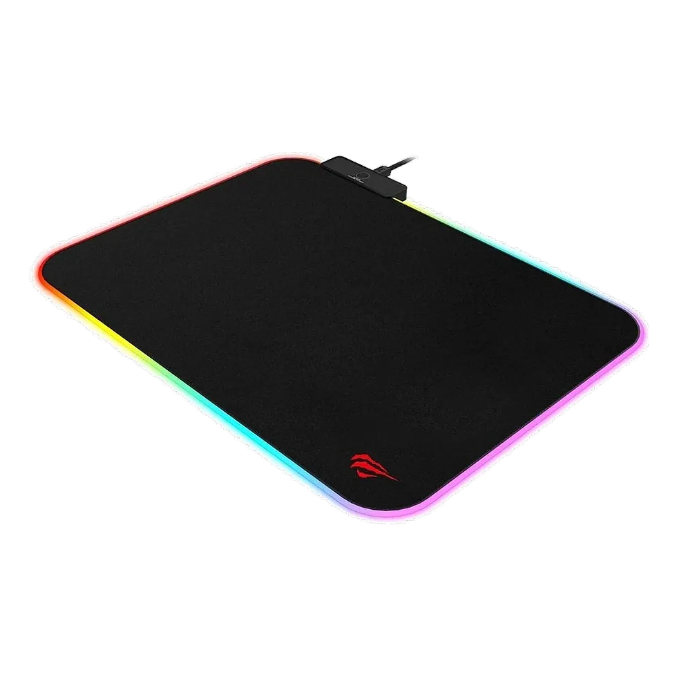 Havit MP901 mousepad gamer RGB médio 360x260mm com 10 modos de iluminação LED e base antiderrapante