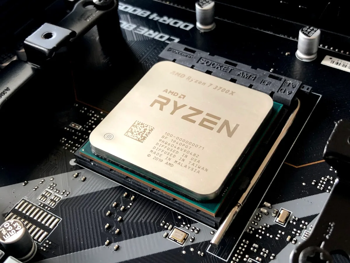 Processador para PC gamer de performance Processador moderno instalado em placa-mãe de PC gamer
