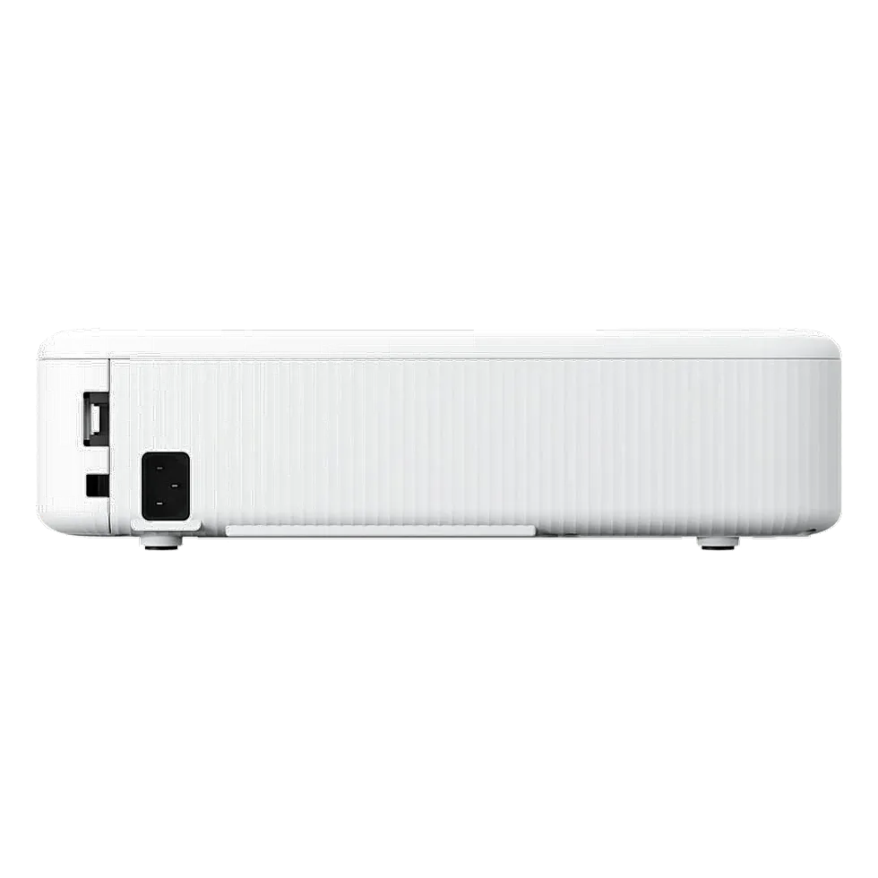 Epson EpiqVision FH02 projetor branco visto de frente com lente central
