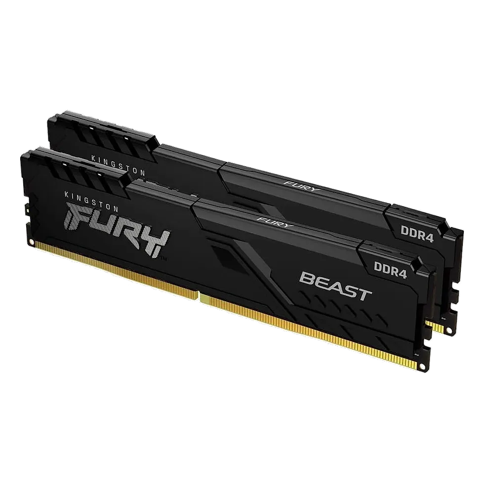 Kit de memória RAM Kingston FURY Beast 32GB DDR4 3200MHz dois pentes