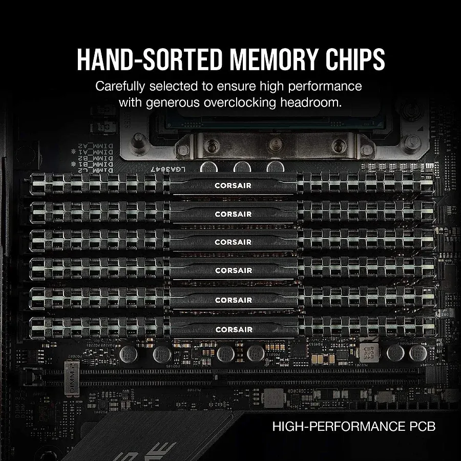 Kit de memória RAM Corsair Vengeance LPX 16GB DDR4 3200MHz perfil baixo