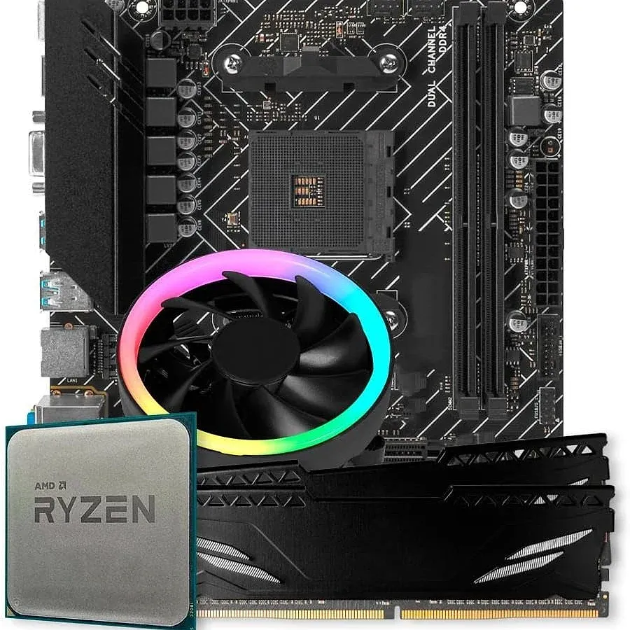 Kit upgrade AMD Ryzen 5 5600GT com placa-mãe A520M e memória RAM DDR4 16GB