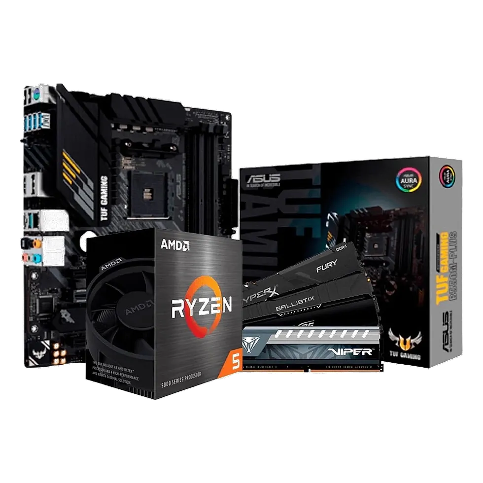 Kit upgrade AMD Ryzen 5 5600GT com placa-mãe B550M e memória Kingston DDR4 16GB