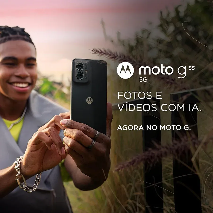 Motorola Moto G55 5G com tela Full HD+ 120Hz e bateria 5000mAh TurboPower