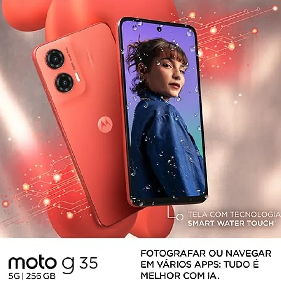 Motorola Moto G35 5G 256GB — modelo de entrada com conectividade 5G e bateria 5000mAh