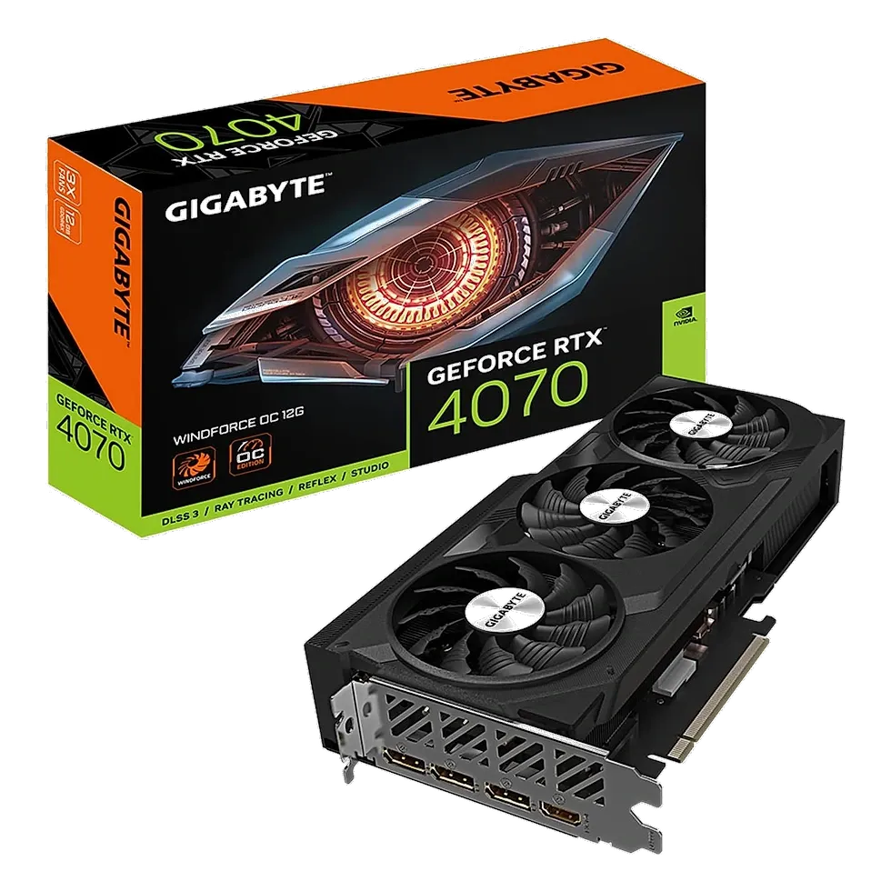Placa de vídeo NVIDIA GeForce RTX 4070 12GB GDDR6X com DLSS 3 Frame Generation e ray tracing avançado
