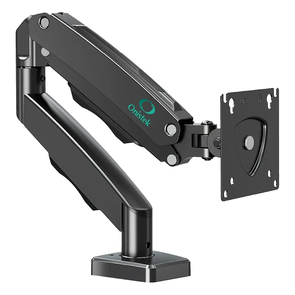 Onistek ON-F90 suporte articulado preto com pistão a gás e base de fixação por grampo