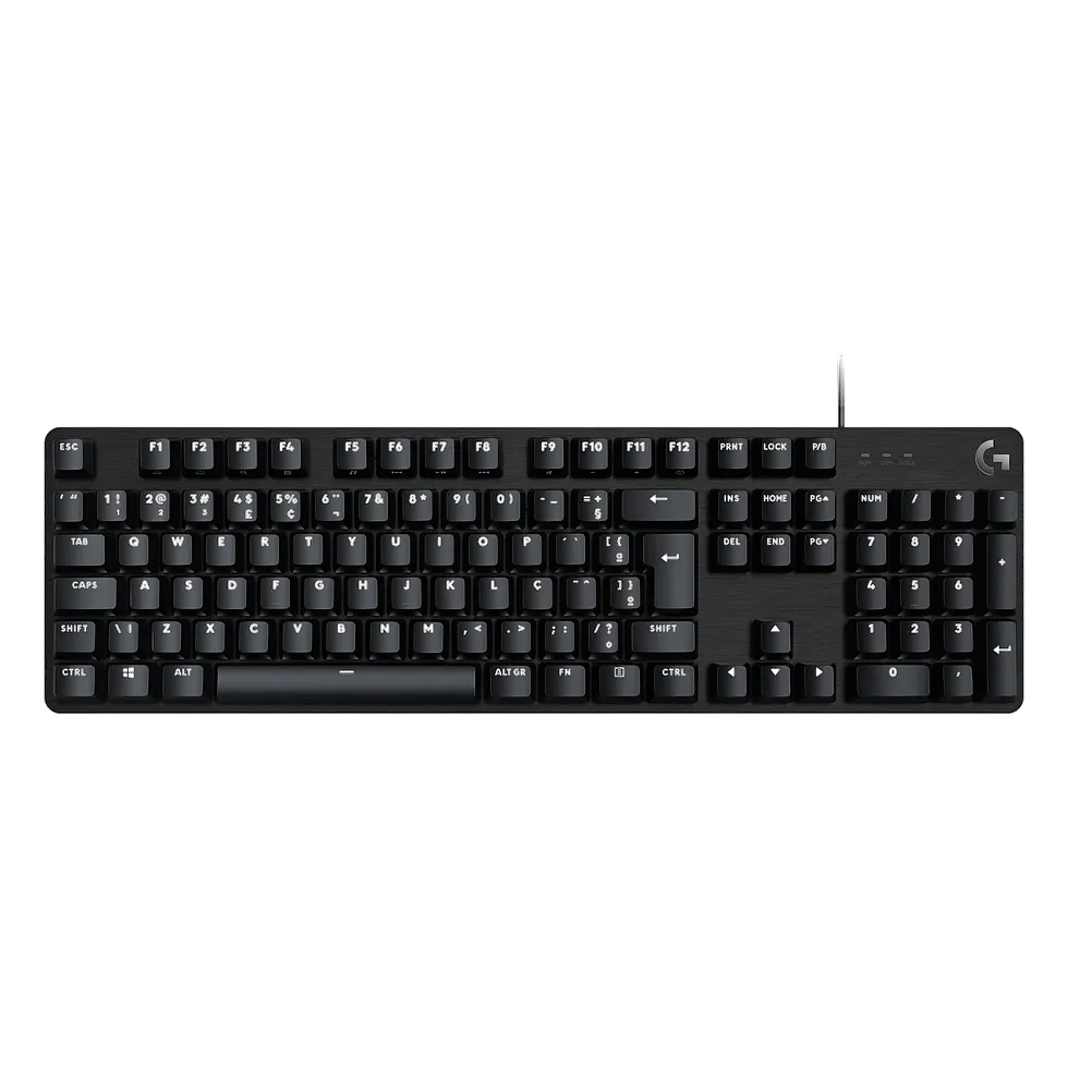 Teclado mecânico full-size Logitech G413 SE com top case de alumínio escovado