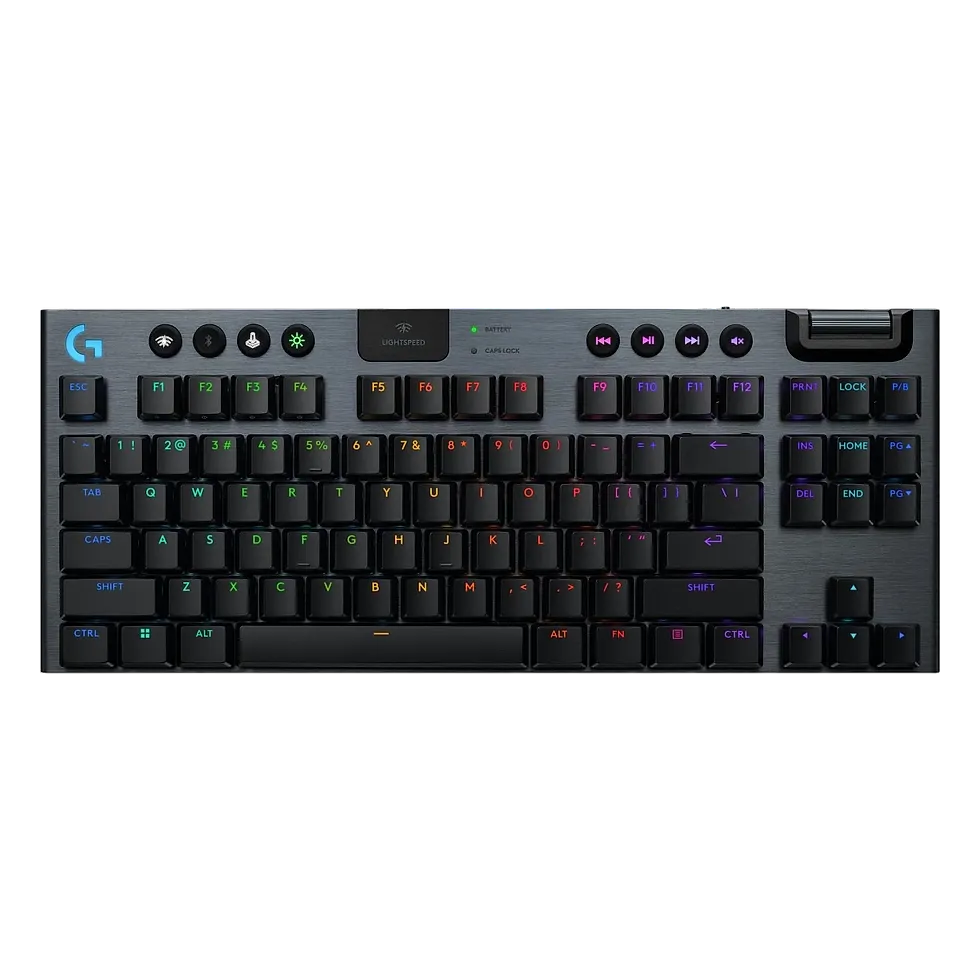 Teclado mecânico sem fio Logitech G915 X TKL de perfil baixo e corpo de alumínio