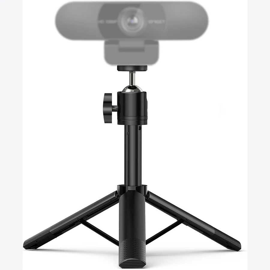 EMEET mini tripé compacto de mesa para webcam com alturas ajustáveis e rosca universal 1/4