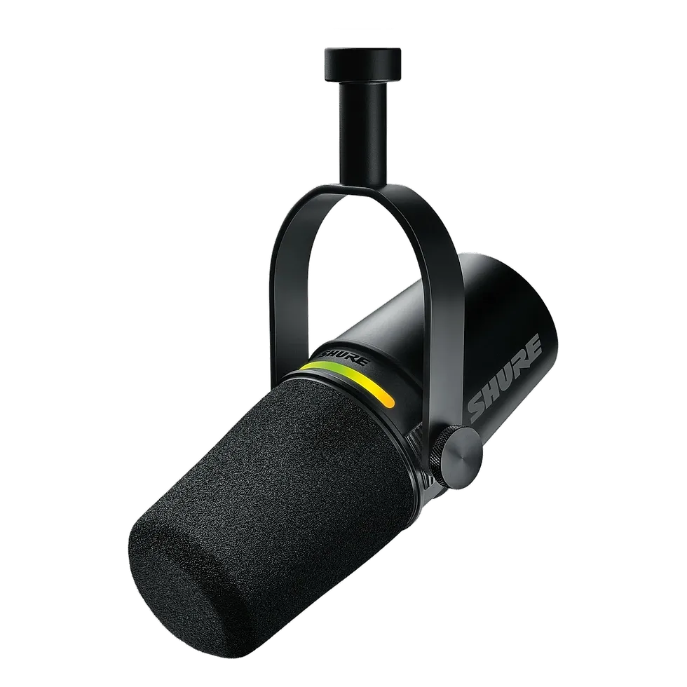 Shure MV7+ microfone dinâmico USB e XLR com saída de fone para podcast e stream