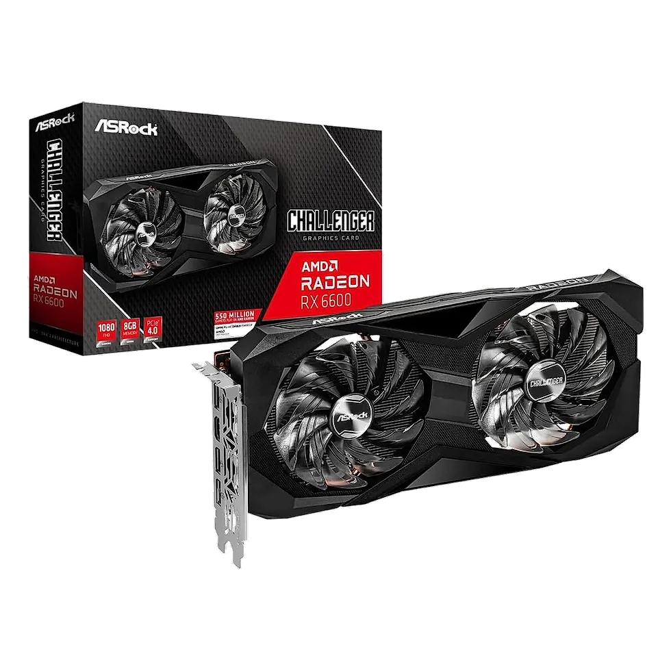 Placa de vídeo ASRock Radeon RX 6600 Challenger D 8GB GDDR6 para PC gamer Full HD