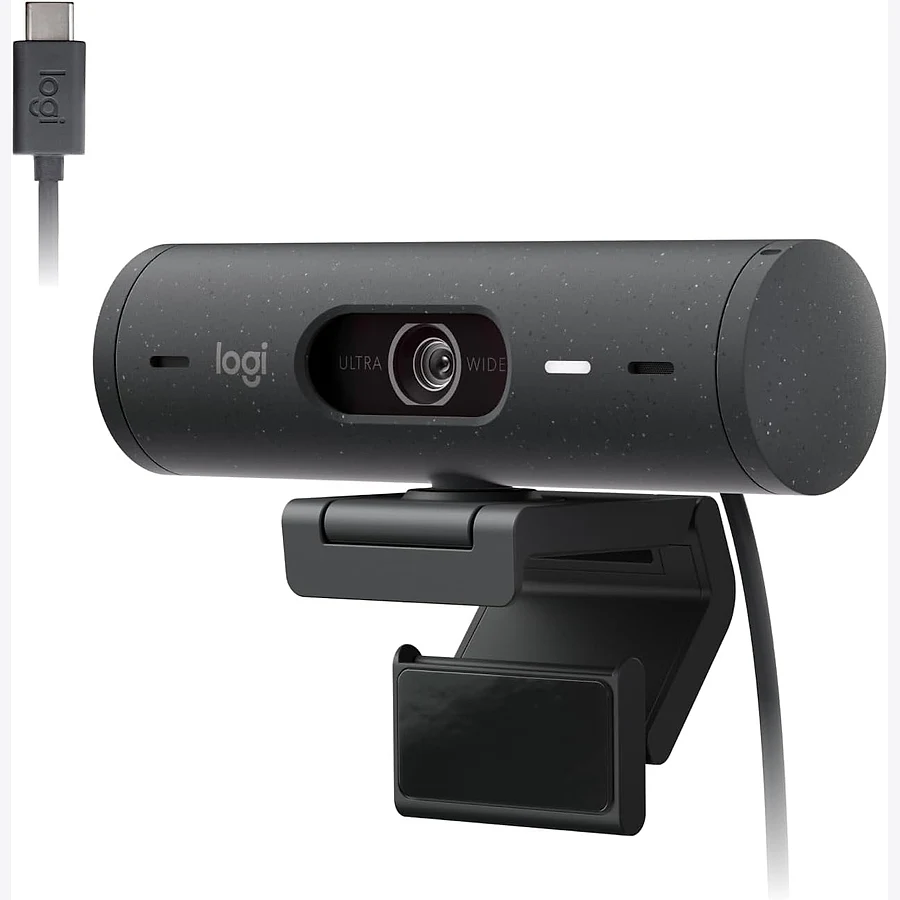 Logitech Brio 500 webcam Full HD 1080p com autofoco e show mode para streaming
