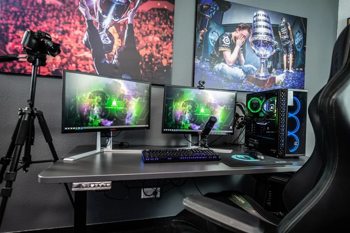 Melhor notebook gamer até R$ 7.000 em 2026 Notebook gamer com teclado iluminado e ambiente moderno — faixa intermediária