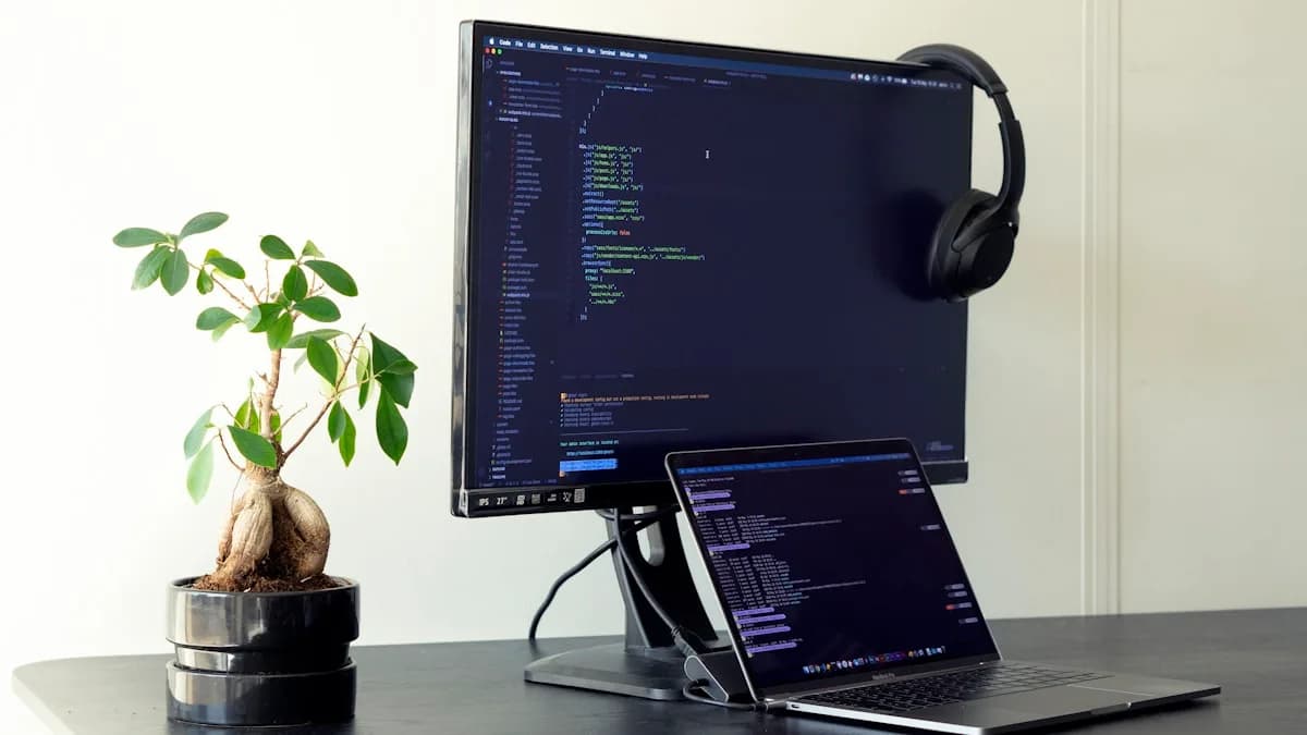 Melhores monitores portáteis gamer de 2026 Capa editorial (Unsplash) do artigo melhores monitores portateis gamer
