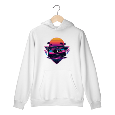 Moletom Prime Canguru Retrô Anos 80 Fita Cassete Neon