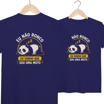 T-Shirt Tech Panda Eu Não Ronco – Eu Sonho Que Sou Uma Moto