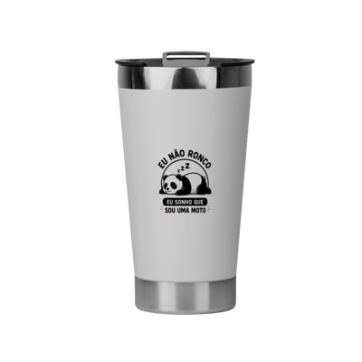Copo Térmico Inox Panda Largo – Eu Não Ronco 
