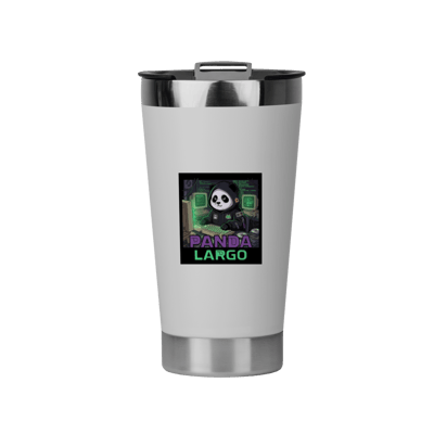 Copo Térmico de Inox Geek Panda Largo com Tampa