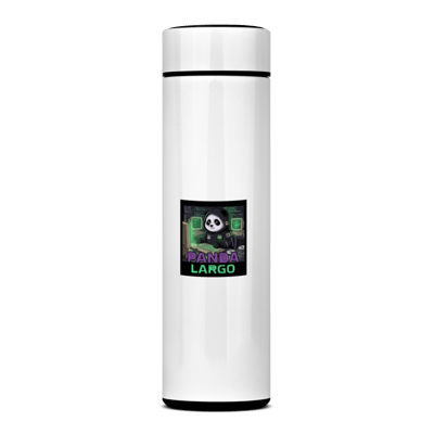 Garrafa Térmica de Inox Geek Panda Largo Squeeze Dev Gamer