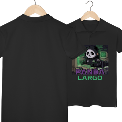 Camiseta Polo Feminina Geek Panda Largo Estampa Dev Gamer