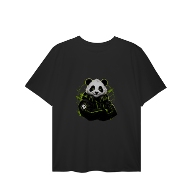 T-Shirt Plus Size Panda Largo – Conforto Absoluto
