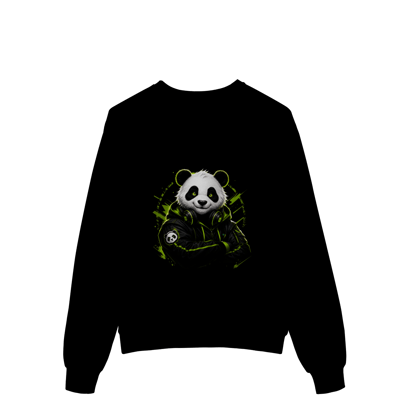 Moletom Fechado Premium Panda Largo Estampa Exclusiva