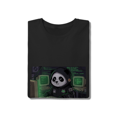 Camiseta Masculina Geek Panda Largo Estampa Dev Gamer Quality