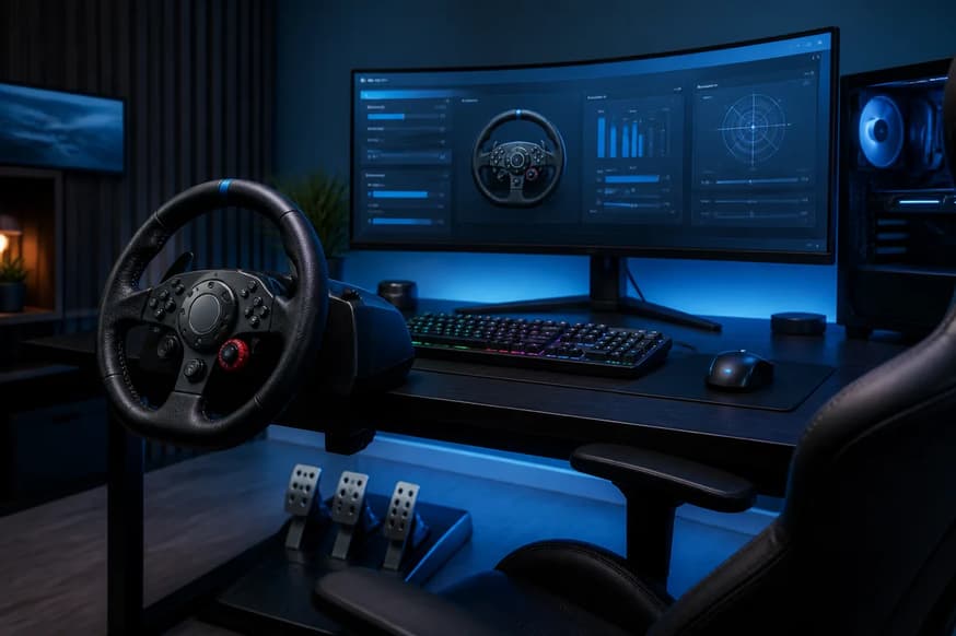 Como configurar volante no Euro Truck Simulator 2 e ATS em 2026: guia completo com câmbio H-Pattern e Range Splitter