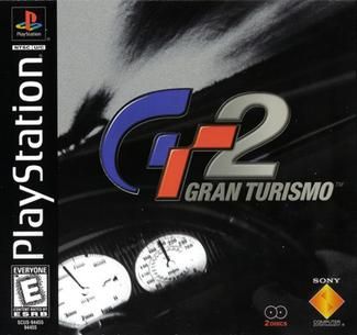 Cena emocionante de corrida no Gran Turismo 4 para PS2, destacando gráficos impressionantes e carros detalhados.
