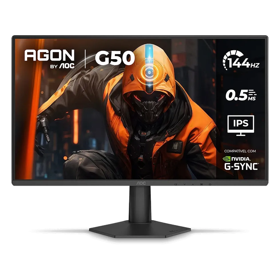 Monitor Gamer AOC AGON G50 27" 144Hz 0,5ms IPS HDR10 G-SYNC 27G50F Monitor Gamer AOC LEGEND 27 240Hz 0,5ms, Preta/Vermelho, MEDIO, C27G2Z... em imagem de produto