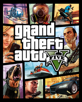 Cenário de GTA V e a expectativa por GTA 6 Cenário urbano de Grand Theft Auto V com personagens em ação, representando a expectativa por GTA 6.