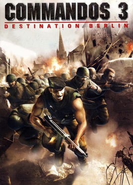 Cena de ação intensa do jogo Commandos 2: Men of Courage no PS2, com soldados em combate estratégico