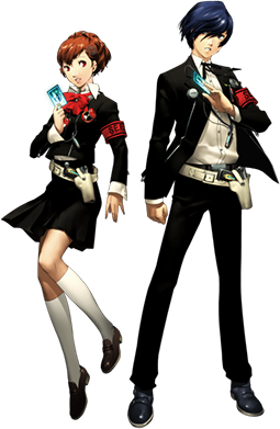 Cena icônica de Persona 3 FES no PS2, mostrando personagens em ação em um ambiente de RPG