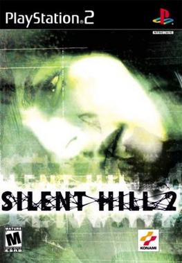 Cena icônica de Silent Hill 2 no PS2, mostrando a atmosfera sombria e personagens marcantes do jogo.