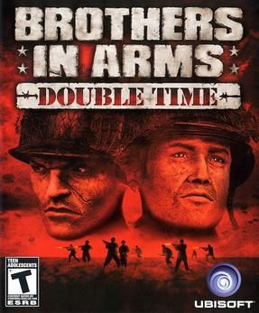 Cena intensa de Brothers in Arms: Earned in Blood no PS2, destacando a ação militar e gráficos da época