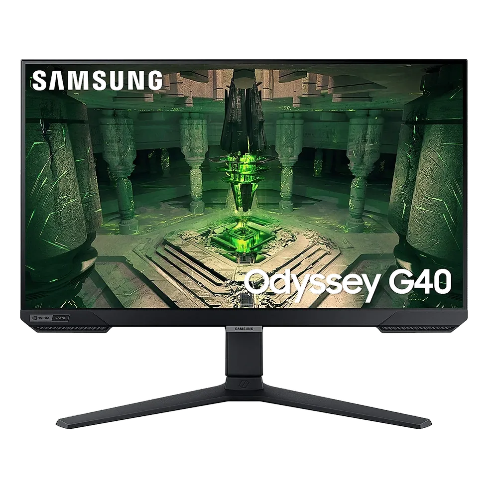 SAMSUNG Monitor Gamer Odyssey 25", FHD, 240 Hz, 1ms, com ajuste de altura, HDMI, DP, Gsync, Freesync, Preto, Série G40 Monitor Gamer SAMSUNG Odyssey 25 polegadas FHD 240 Hz em imagem de produto